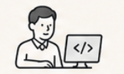 動作確認のイラスト
